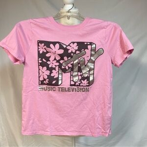 Abercrombie Kids Girls Pink MTV Graphic Tee Size 9/10